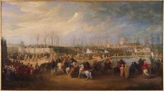 Arrivée de l'ambassade turque conduite par Mehemet Effendi aux jardins Tuileries, 21 mars 1721 (Charles Parrocel) - Muzeo.com