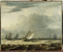 Bateaux par grand vent (Allaert van Everdingen) - Muzeo.com