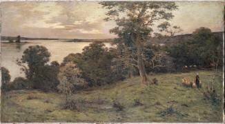 Bords de Loire au soleil couchant (Léon-Eugène Dambeza) - Muzeo.com