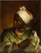 Buste de noir tenant un arc (Hyacinthe Rigaud) - Muzeo.com