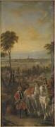 Campement de mousquetaires en vue du siège de la ville et de la citadelle d'Anvers le 1er juin 1746 (Pierre Lenfant) - Muzeo.com