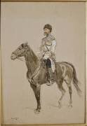 Cavalier cosaque de la Garde Impériale : officier cosaque de la ligne du Caucase (Edouard Detaille) - Muzeo.com