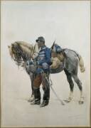 Cavalier du 2e hussards en tenue de campagne, second Empire (Edouard Detaille) - Muzeo.com