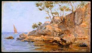 Côte au bord de la mer : Le Cap Brun (la baie Magaud) (Maurice Ramart) - Muzeo.com