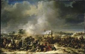 Charges des dragons et des cuirassiers à la bataille de Hoff, le 6 février 1807 (Jean-Charles Langlois) - Muzeo.com