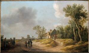 Chaumière à l'orée du bois (Jan van Goyen) - Muzeo.com