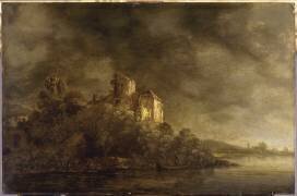 Château dominant une rivière (Frans de Hulst) - Muzeo.com