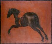 Cheval noir au galop (Adam Frans van der Meulen) - Muzeo.com