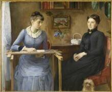 Chez soi ou Intimité (Catharina et Bernardina Breslau, mère et soeur cadette de l'artiste) (Marie-Louise-Catherine Breslau) - Muzeo.com