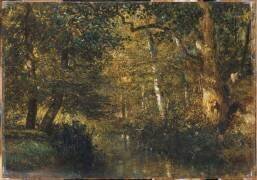 Cours d'eau sous bois (Constant Troyon) - Muzeo.com