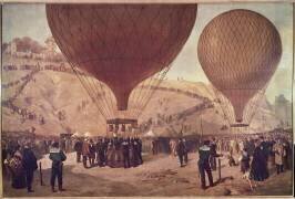 Départ de Gambetta pour Tours sur l'Armand-Barbès, le 7 octobre 1870, à Montmartre (Jules Didier) - Muzeo.com