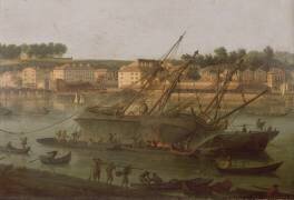 Deuxième vue du port de Bayonne prise de l'Allée de Boufflers, prés de la porte mousserole (Joseph Vernet) - Muzeo.com