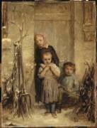 Enfants dans la neige (Octave Tassaert) - Muzeo.com