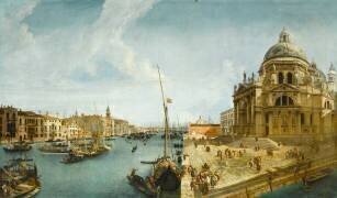Entrée du Grand Canal et l'église de la Salute à Venise (Michele Marieschi) - Muzeo.com