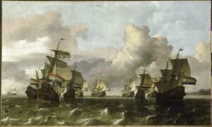 Escadre Néerlandaise de la Compagnie des Indes (Ludolf Backhuysen) - Muzeo.com