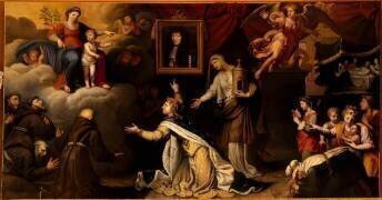 Ex-voto pour la guérison de Louis XIV, en juillet 1658 (intercession des Capucins) (Michel Corneille l'Ancien) - Muzeo.com