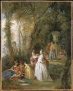 Fête galante dans un parc (Michel Barthélemy Ollivier) - Muzeo.com