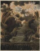 Feu d'artifices et son décor élévé de l'autre de la Seine - Quai Napoléon (Louis-Pierre Baltard) - Muzeo.com