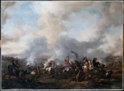 Grand combat de cavaliers et de fantassins (Philips Wouwerman) - Muzeo.com