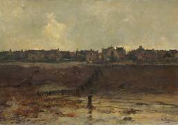 Grandcamp, vu de la plage (Calvados) (Léon Germain Pelouse) - Muzeo.com