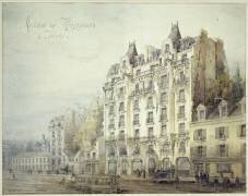 Immeuble de rapport (199-201 rue de Charenton 75012 Paris) : façade, vue perspective (Raoul Brandon) - Muzeo.com