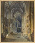 Intérieur de l'église saint Laurent à Nuremberg (Auguste Mathieu) - Muzeo.com