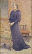 Jeune femme debout : Louise Claire Chardon, devenue Mme Hippolyte Petitjean en 1904 (Hippolyte Petitjean) - Muzeo.com
