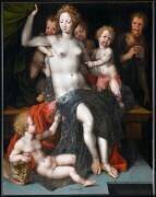 Jupiter en Satyre avec Antiope et ses jumeaux (Vincent Sellaer) - Muzeo.com