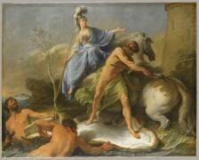 La Dispute de Minerve et de Neptune pour donner un nom à la ville d'Athènes (Noël Halle) - Muzeo.com