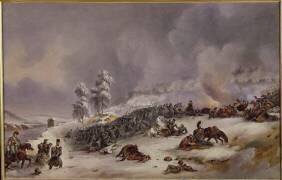 La Division Ricard au combat de Krasnoe le 18 novembre 1812, 9 h. du matin (Jean-Antoine-Siméon Fort) - Muzeo.com