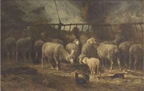 La grande bergerie (Charles Jacque) - Muzeo.com