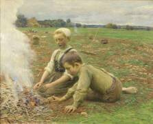 La récolte des pommes de terre (José Júlio de Sousa Pinto) - Muzeo.com