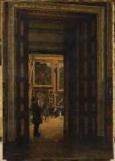 La Salle des Sept-Cheminées au Louvre, vue depuis la salle des Bijoux (Louis Béroud) - Muzeo.com