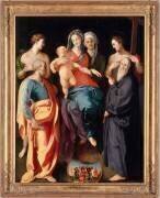 La Vierge à l'Enfant avec sainte Anne et quatre saints (Pontormo) - Muzeo.com