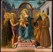 La Vierge et l'Enfant parmi des saints (Francesco di Stefano Pesellino) - Muzeo.com