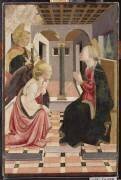 L'Annonciation, avec saint Julien l'Hospitalier (anonyme) - Muzeo.com