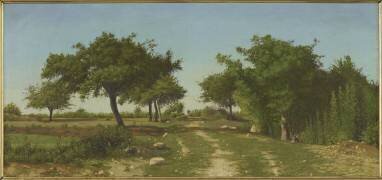 Le chemin sous les pommiers (Antoine Chintreuil) - Muzeo.com