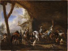 Le Départ pour la chasse au faucon (Philips Wouwerman) - Muzeo.com