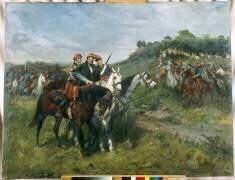 Le général Margueritte mortellement blessé à Floing (bataille de Sedan), le Ier septembre 1870 (James Alexandre Walker) - Muzeo.com