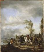 Le Manège en plein air (Philips Wouwerman) - Muzeo.com