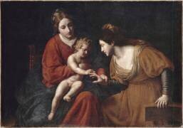Le mariage mystique de sainte Catherine (Alessandro Turchi) - Muzeo.com