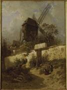 Le moulin de la galette à Montmartre (Eugène Cicéri) - Muzeo.com