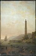 Le phare de Gênes provenant du décor du château de Maisons-Laffitte (Jean-Joseph-Xavier Bidauld) - Muzeo.com