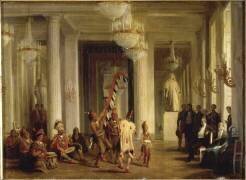 Le roi Louis-Philippe assiste à une danse d'indiens Iowa (Karl Girardet) - Muzeo.com