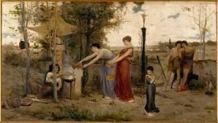 Le Sacrifice des poupées (Luc Olivier Merson) - Muzeo.com