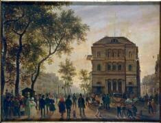 Le Théâtre de l'Ambigu-Comique et le boulevard Saint-Martin. (Giuseppe Canella) - Muzeo.com