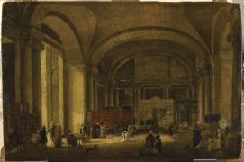 Les vendeurs d'Estampes / Gravures au Louvre (Pierre-Antoine Demachy) - Muzeo.com