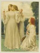 L'oracle : trois jeunes femmes dans un parc (Robert Anning Bell) - Muzeo.com