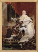 Louis XVIII (1755-1824), roi de France, en grand costume royal, assis sur son trône (François Gérard) - Muzeo.com