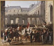 Louis-Philippe, duc d'Orléans, nommé lieutenant général du royaume, quitte à cheval le Palais Royal (Horace Vernet) - Muzeo.com